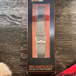 Black Replacement Band with Steel Buckle